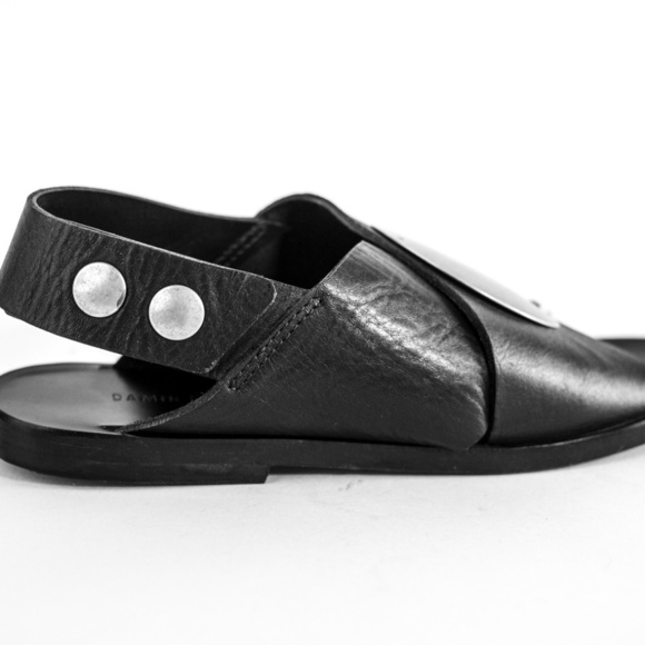 DAMIR DOMA Women's Sandals Black Leather - Size 38 / US8 - Picture 3 of 8